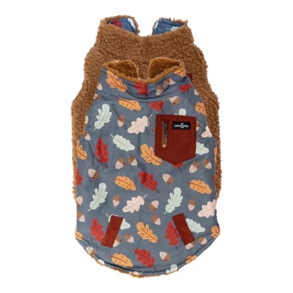 NWOT Lucy & Co. The Unbeleafable Reversible Dog Teddy Vest - Picture 1 of 3